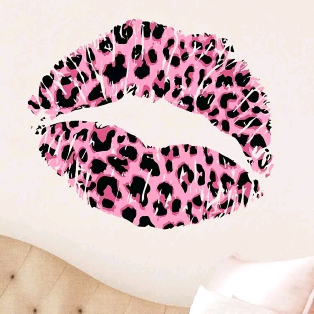 Leopard Print Lips Wall sticker